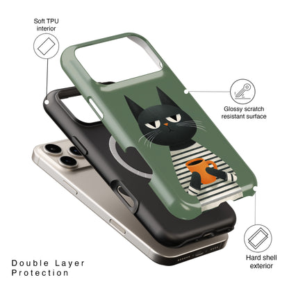 The Pre-Caffeine Feline – Grumpy Cat Design iPhone Case