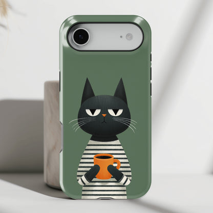 The Pre-Caffeine Feline – Grumpy Cat Design iPhone Case