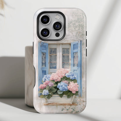 The Provence Window – Hydrangea Design iPhone Case