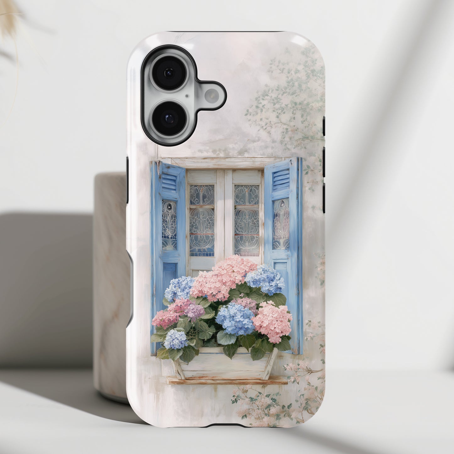 The Provence Window – Hydrangea Design iPhone Case