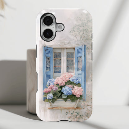 The Provence Window – Hydrangea Design iPhone Case