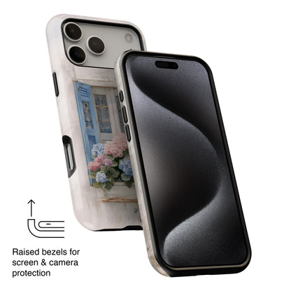 The Provence Window – Hydrangea Design iPhone Case