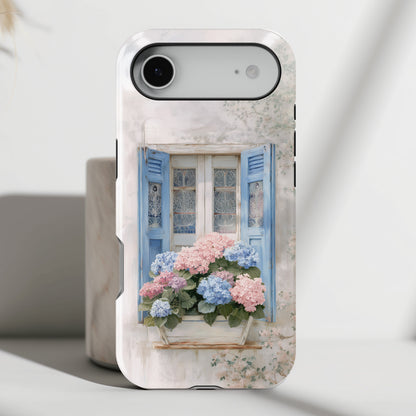 The Provence Window – Hydrangea Design iPhone Case