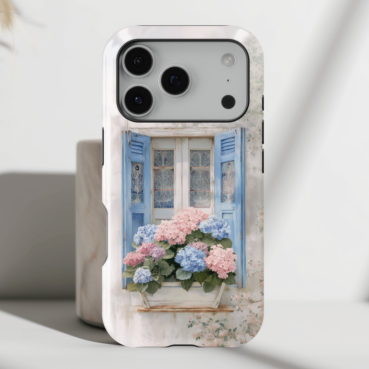 The Provence Window – Hydrangea Design iPhone Case