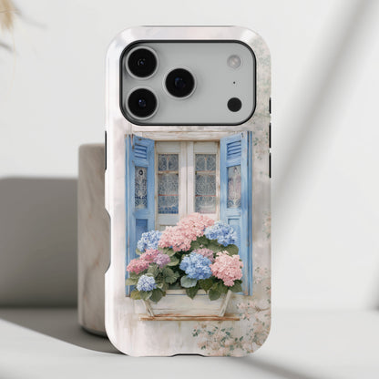 The Provence Window – Hydrangea Design iPhone Case