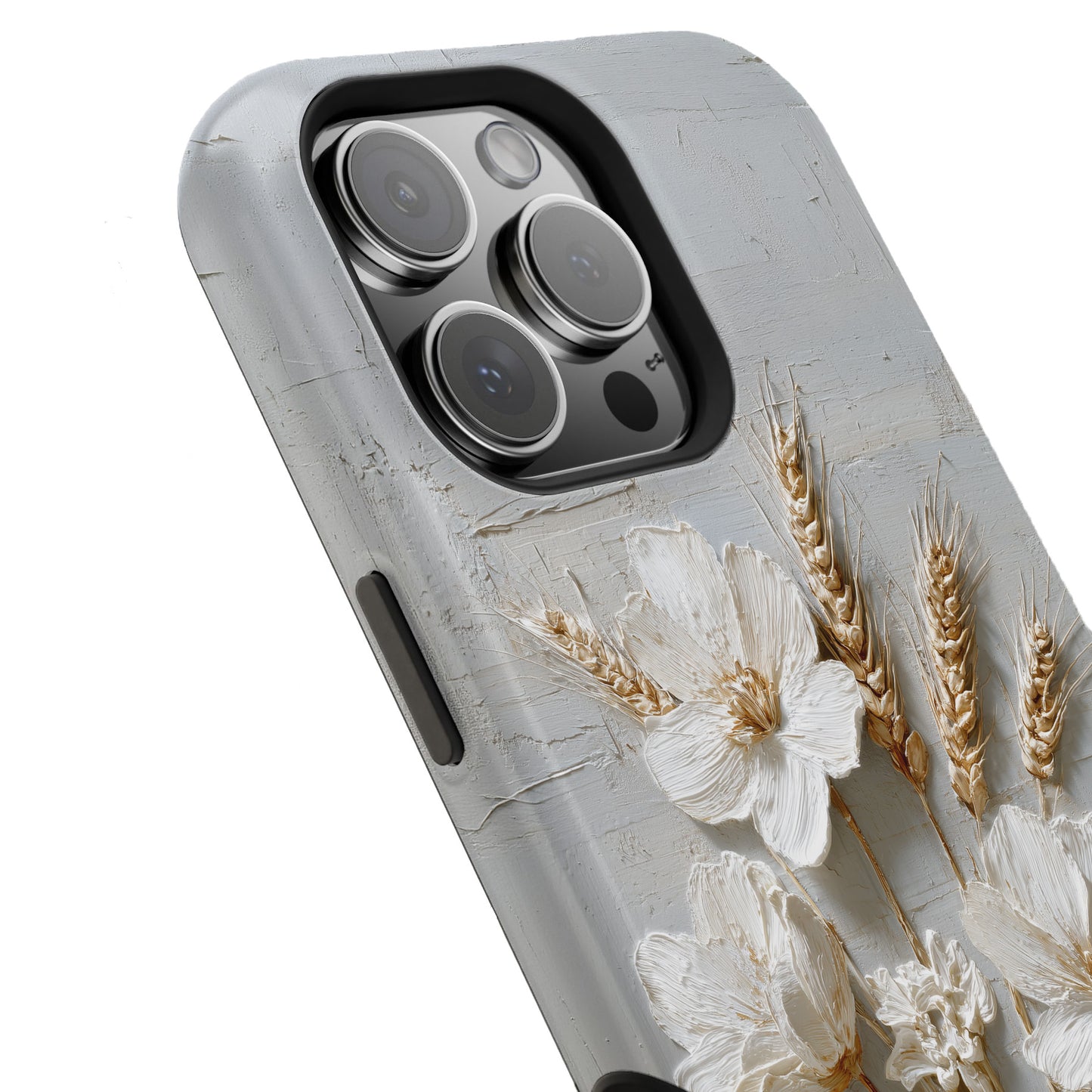The Refined Meadow – 3D Impasto Botanical Design iPhone Case