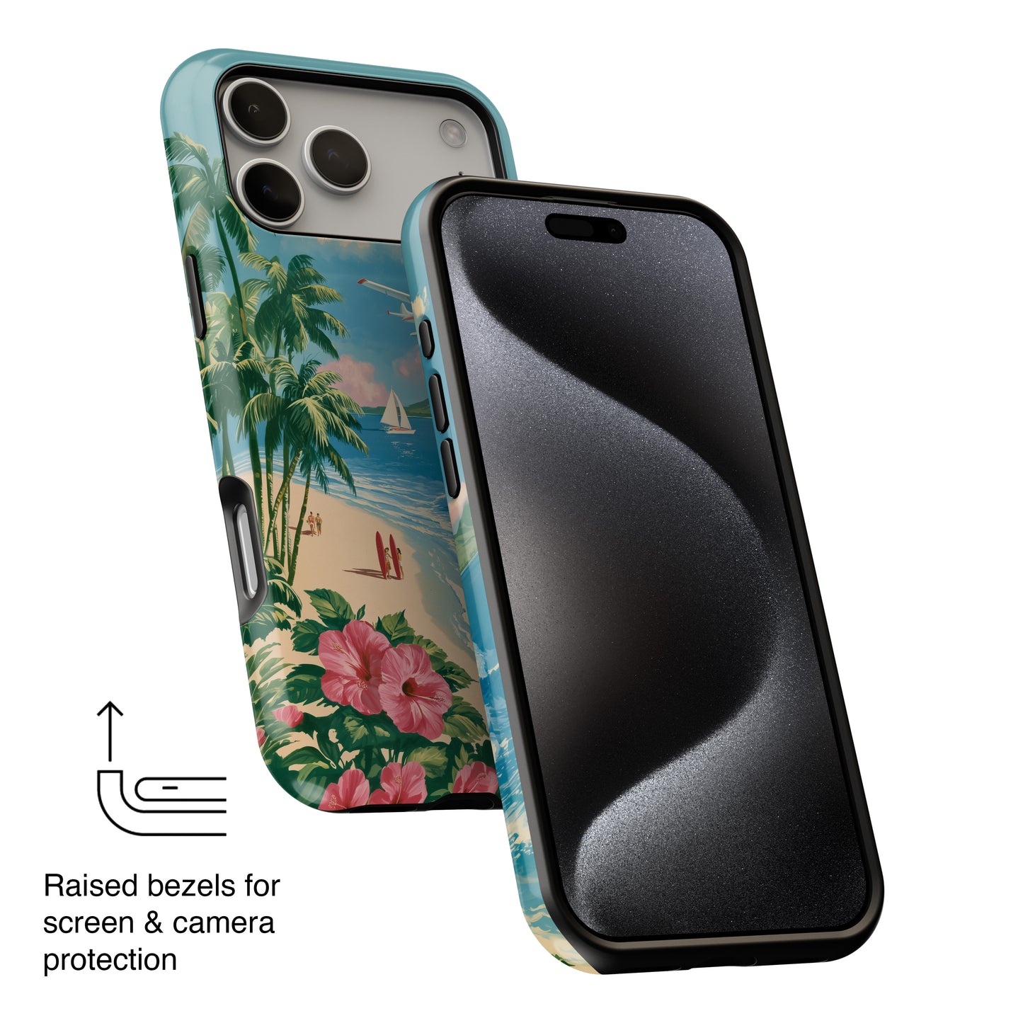 The Retro Paradise – Vintage Travel Poster Design iPhone Case