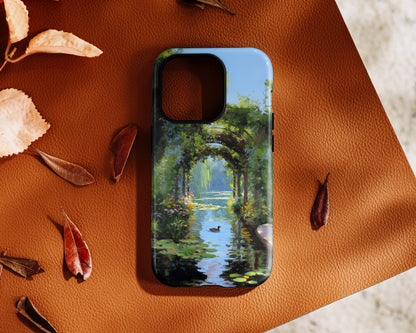 The Secret Archway – Impressionist Pond Design iPhone Case