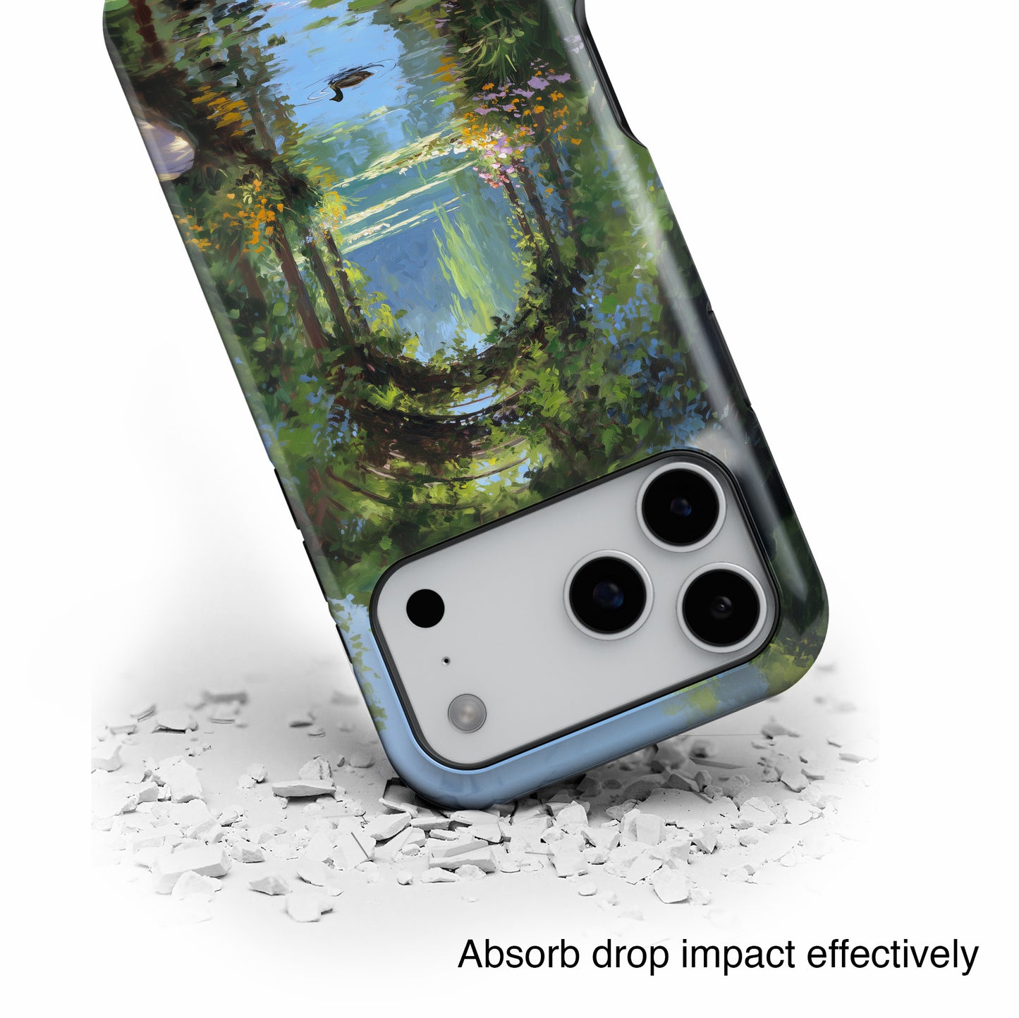 The Secret Archway – Impressionist Pond Design iPhone Case