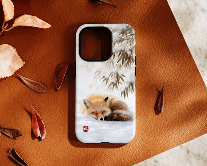 The Sleeping Kitsune Design iPhone Case