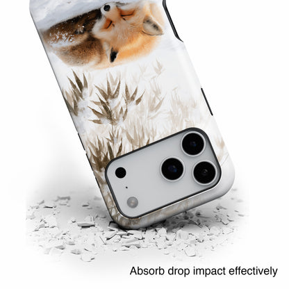 The Sleeping Kitsune Design iPhone Case