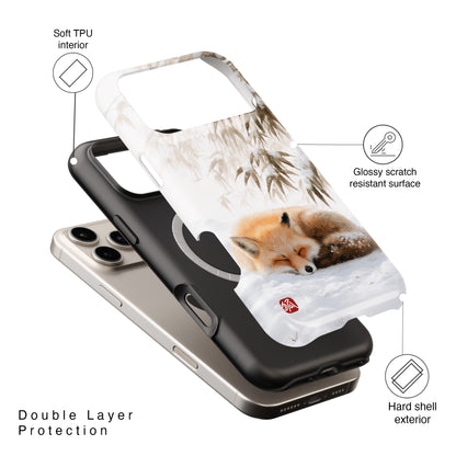 The Sleeping Kitsune Design iPhone Case