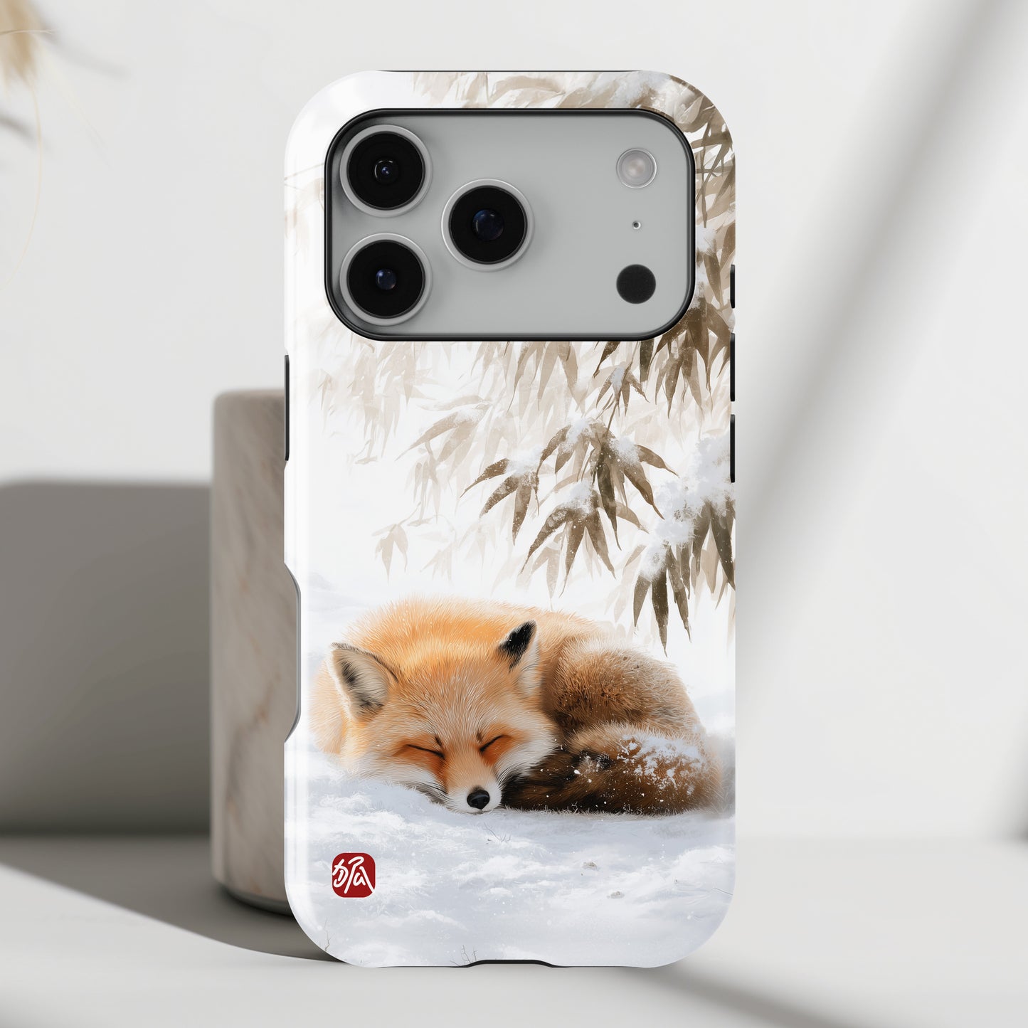 The Sleeping Kitsune Design iPhone Case