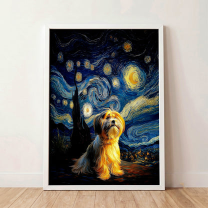 The Starry Night Stargazer – Custom Impressionist Pet Wall Art