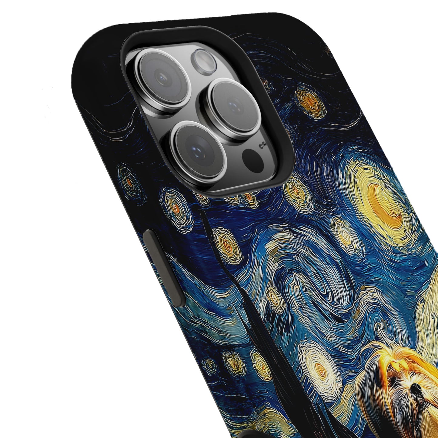 The Starry Night Stargazer – Custom Impressionist Pet iPhone Case