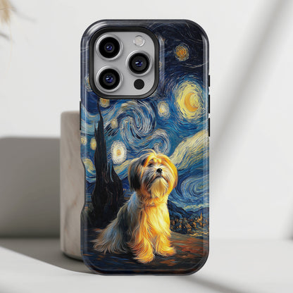 The Starry Night Stargazer – Custom Impressionist Pet iPhone Case