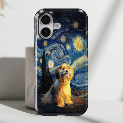 The Starry Night Stargazer – Custom Impressionist Pet iPhone Case