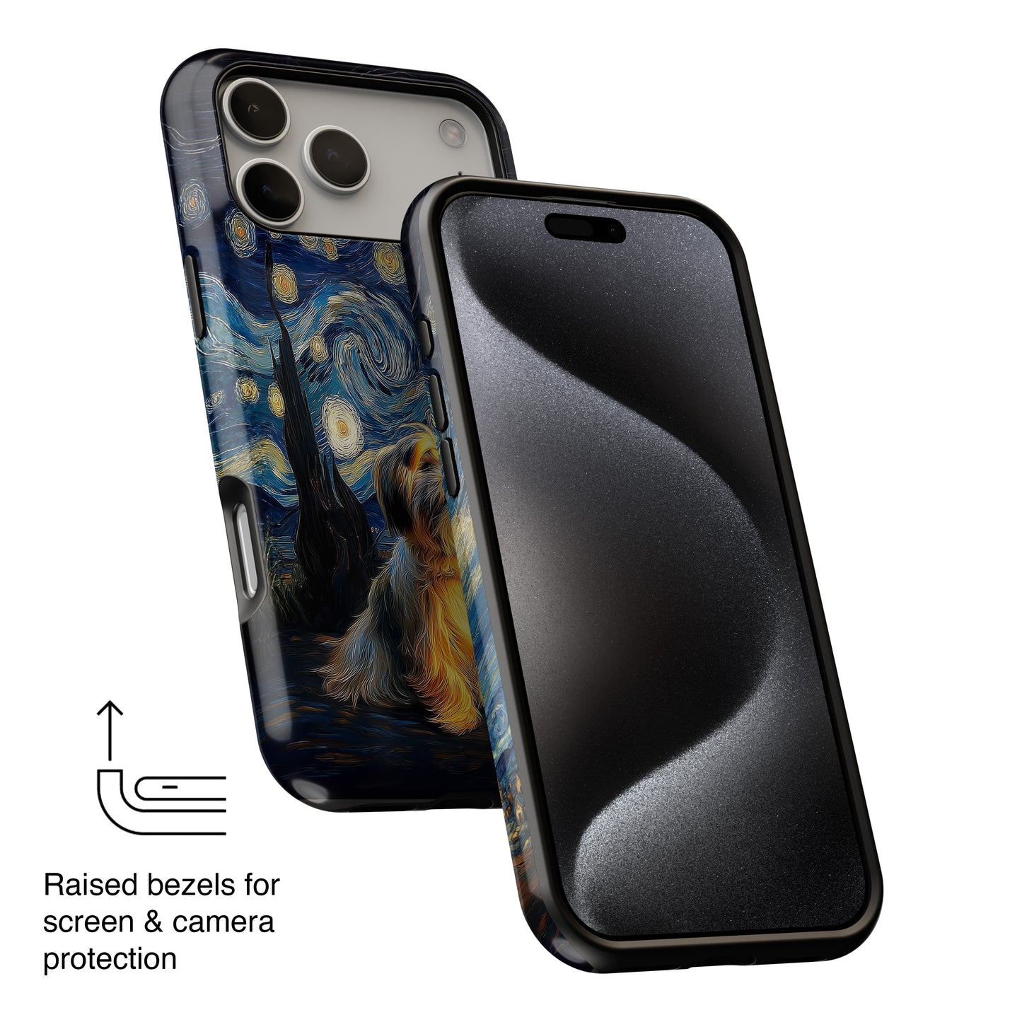 The Starry Night Stargazer – Custom Impressionist Pet iPhone Case
