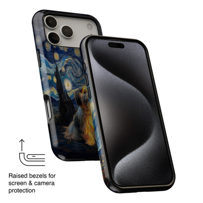 The Starry Night Stargazer – Custom Impressionist Pet iPhone Case