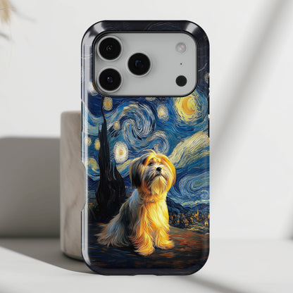 The Starry Night Stargazer – Custom Impressionist Pet iPhone Case
