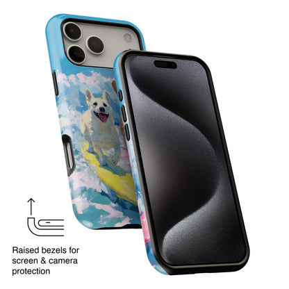 The Summer Surf Dogs – Impasto Action Design iPhone Case