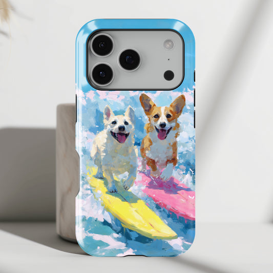 The Summer Surf Dogs – Impasto Action Design iPhone Case