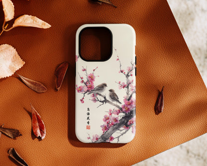 The Sweeping Blossom – Ink Wash Botanical Design iPhone Case