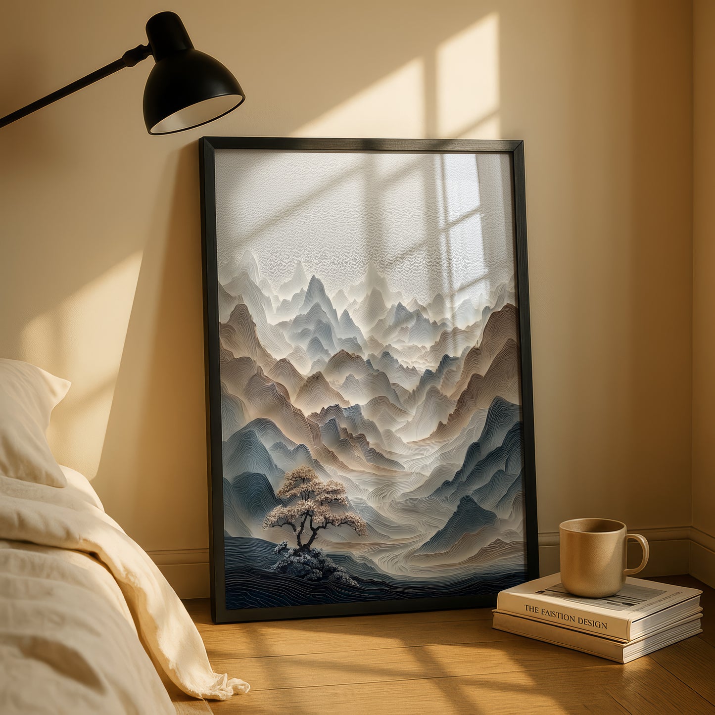 The Sweeping Valley – Sculptural Mountain Design Wall Art