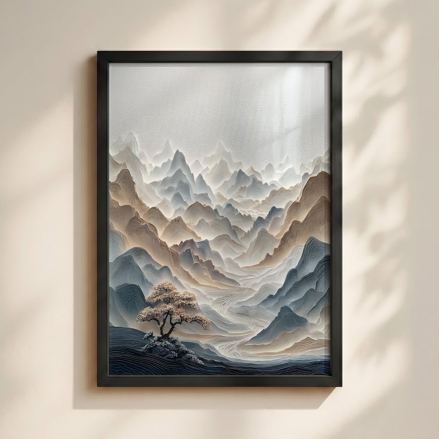 The Sweeping Valley – Sculptural Mountain Design Wall Art