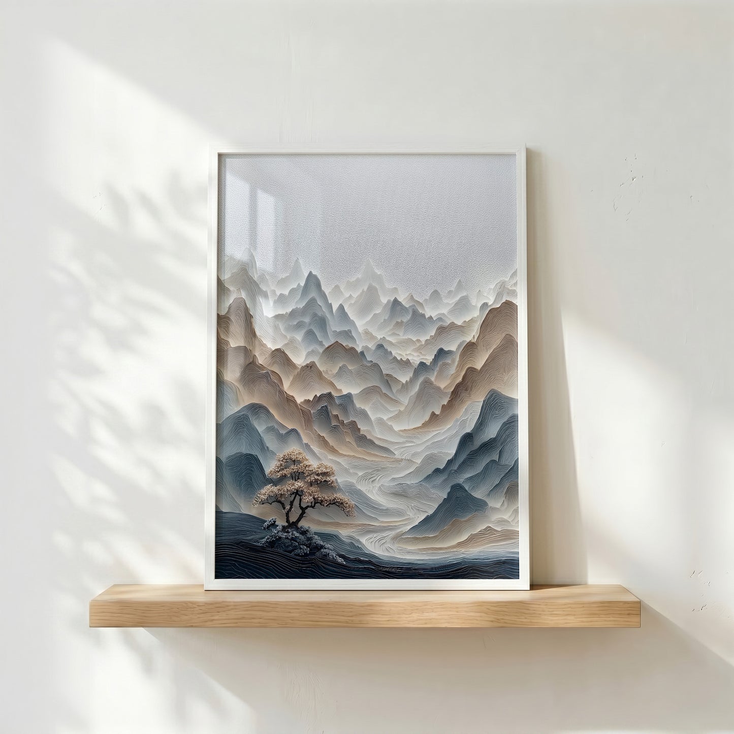 The Sweeping Valley – Sculptural Mountain Design Wall Art