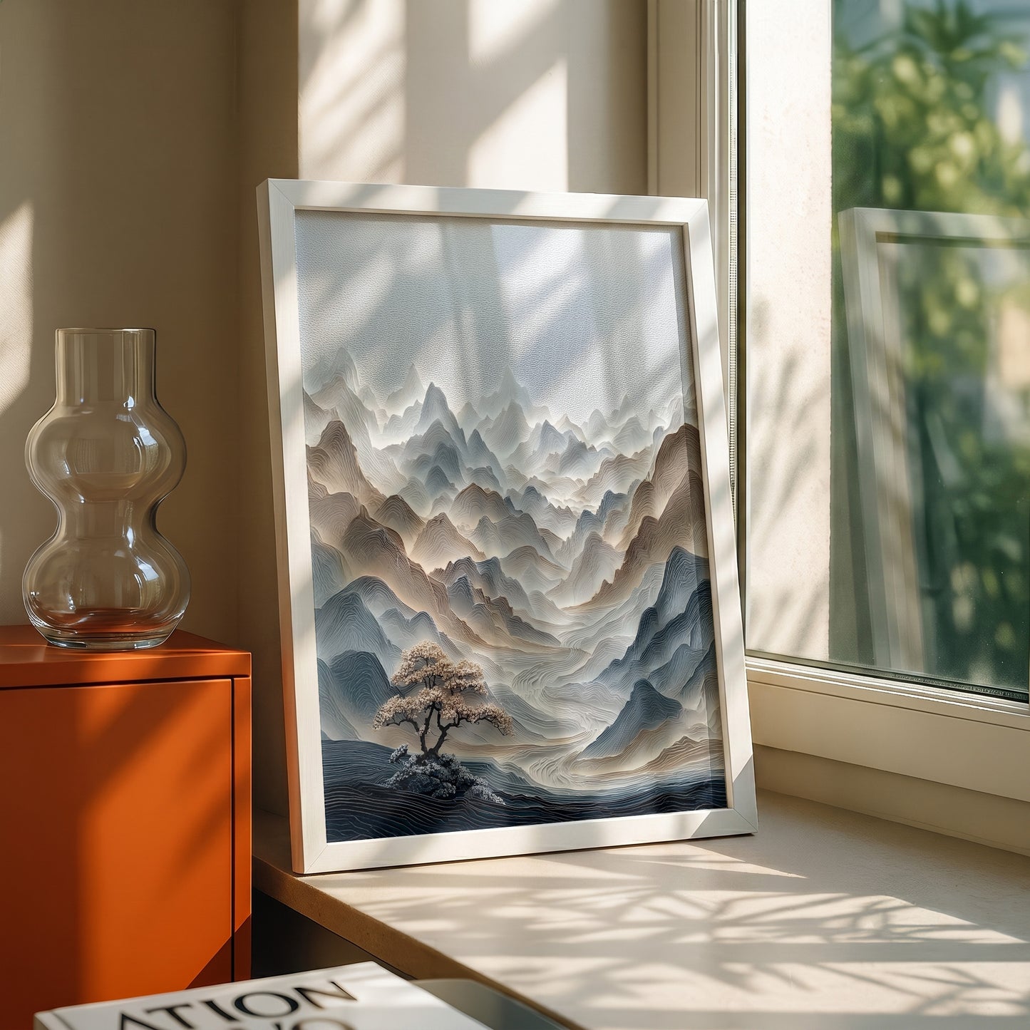 The Sweeping Valley – Sculptural Mountain Design Wall Art