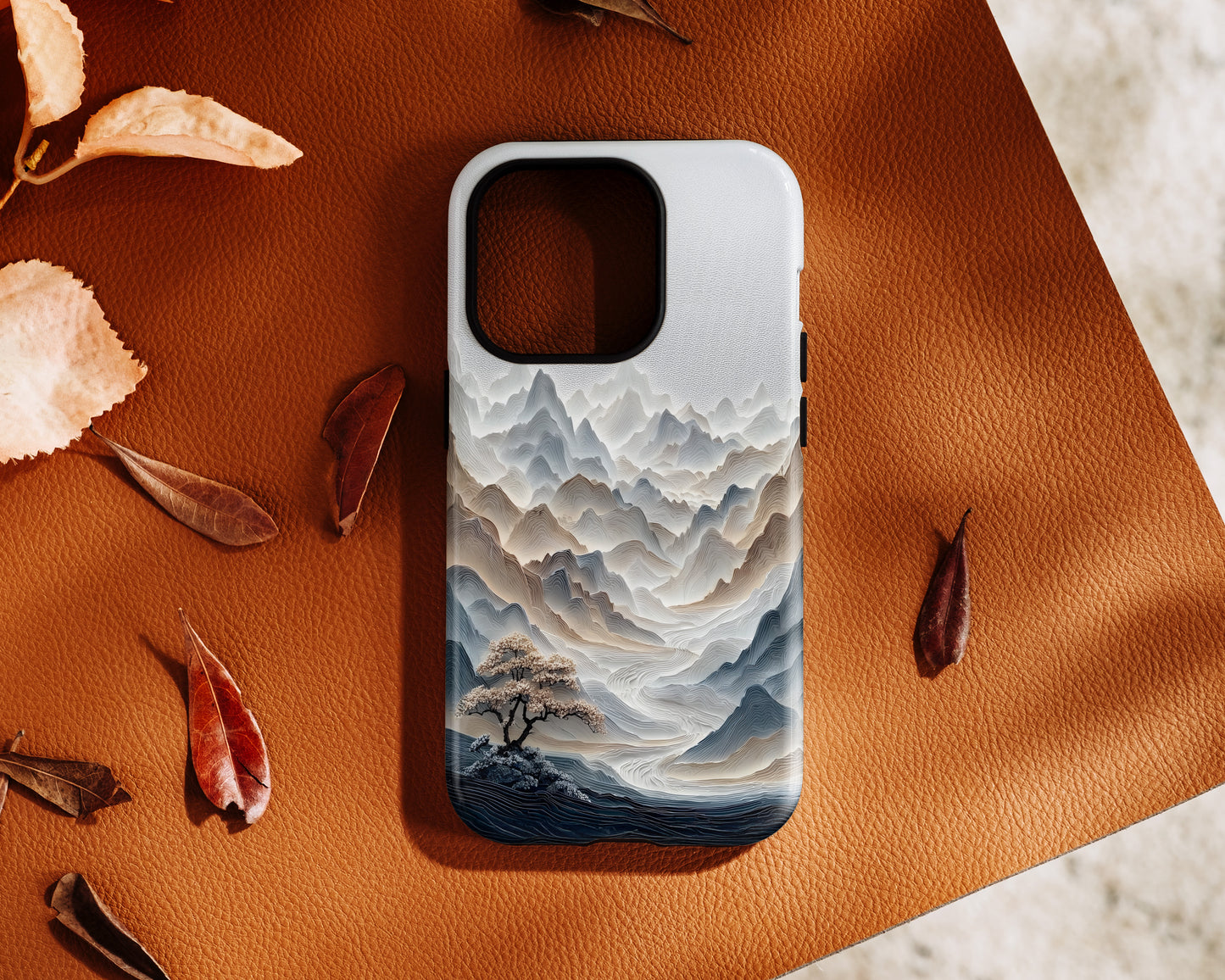 The Sweeping Valley – Sculptural Mountain Design iPhone Case