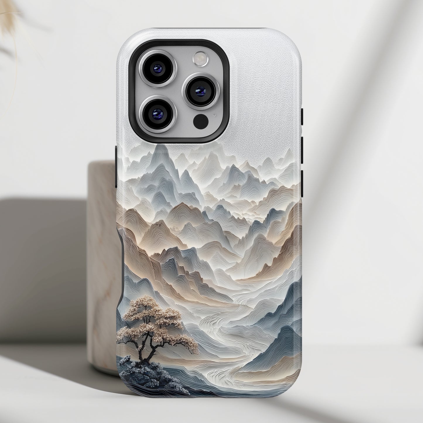 The Sweeping Valley – Sculptural Mountain Design iPhone Case