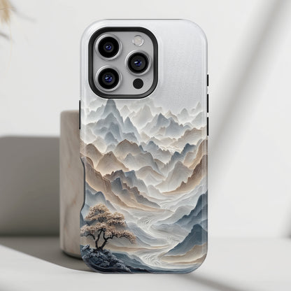 The Sweeping Valley – Sculptural Mountain Design iPhone Case