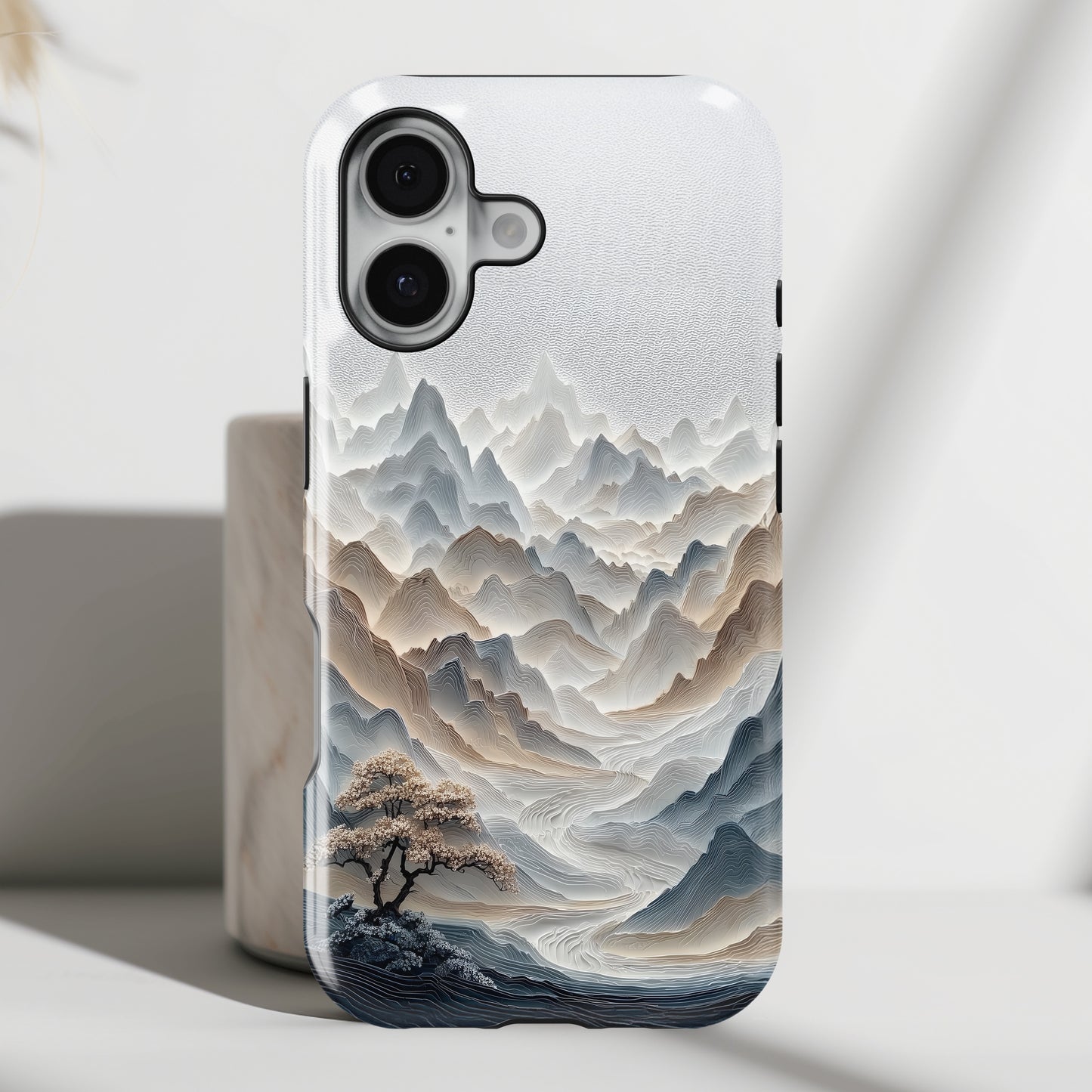 The Sweeping Valley – Sculptural Mountain Design iPhone Case
