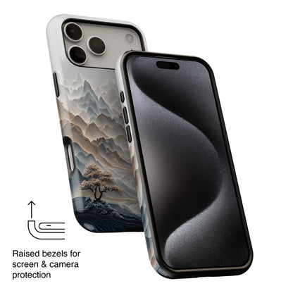 The Sweeping Valley – Sculptural Mountain Design iPhone Case