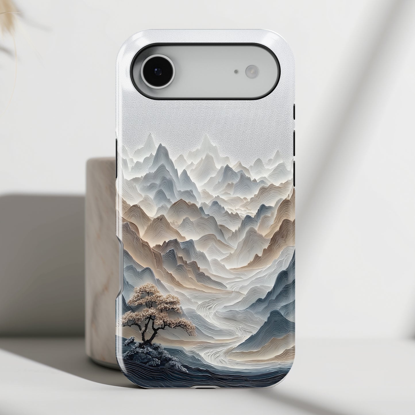 The Sweeping Valley – Sculptural Mountain Design iPhone Case