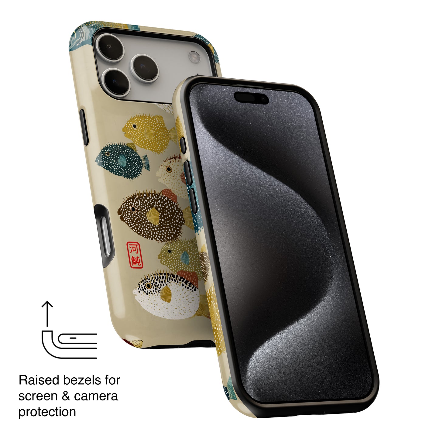 The Vintage Fugu – Retro Pufferfish Design iPhone Case