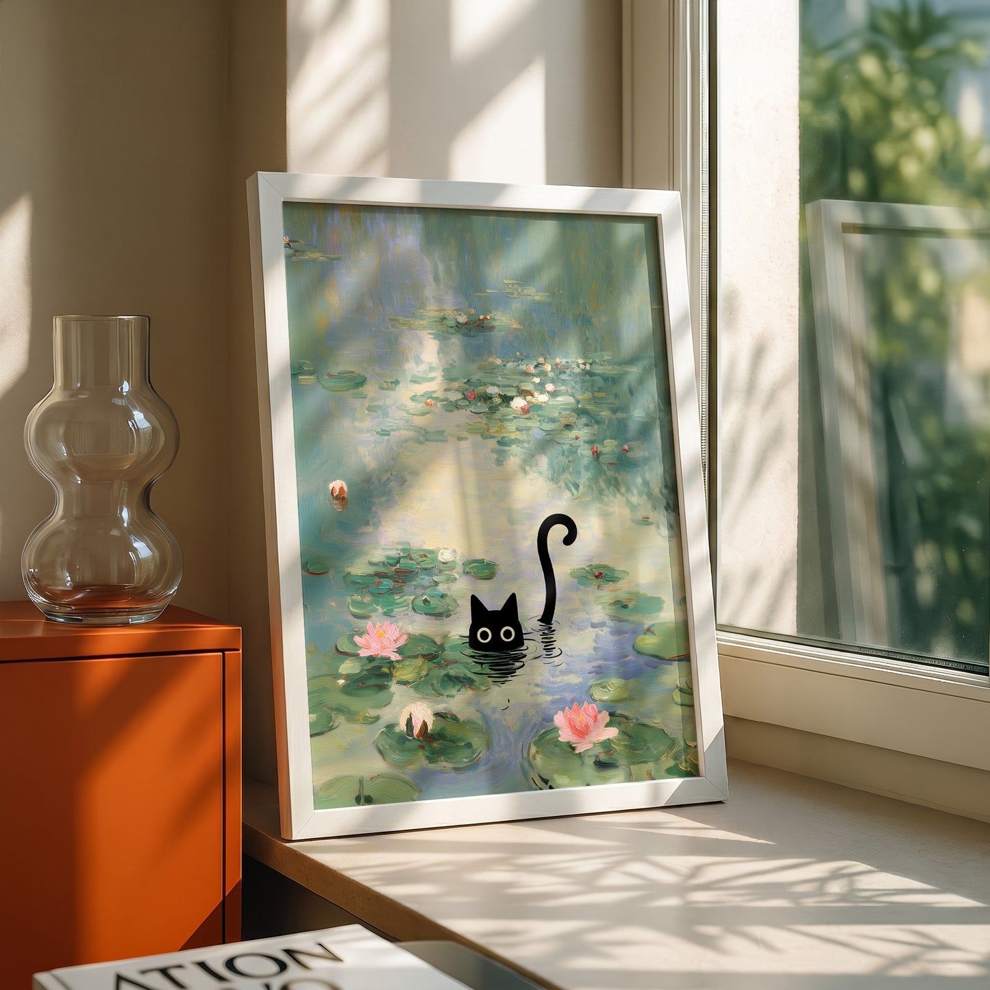 The Water Lily Lurker – Fine Art Parody Design Wall Art