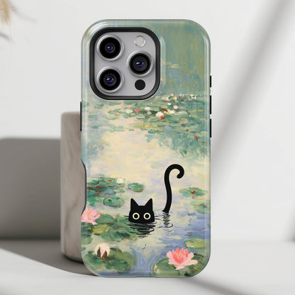 The Water Lily Lurker – Fine Art Parody Design iPhone Case