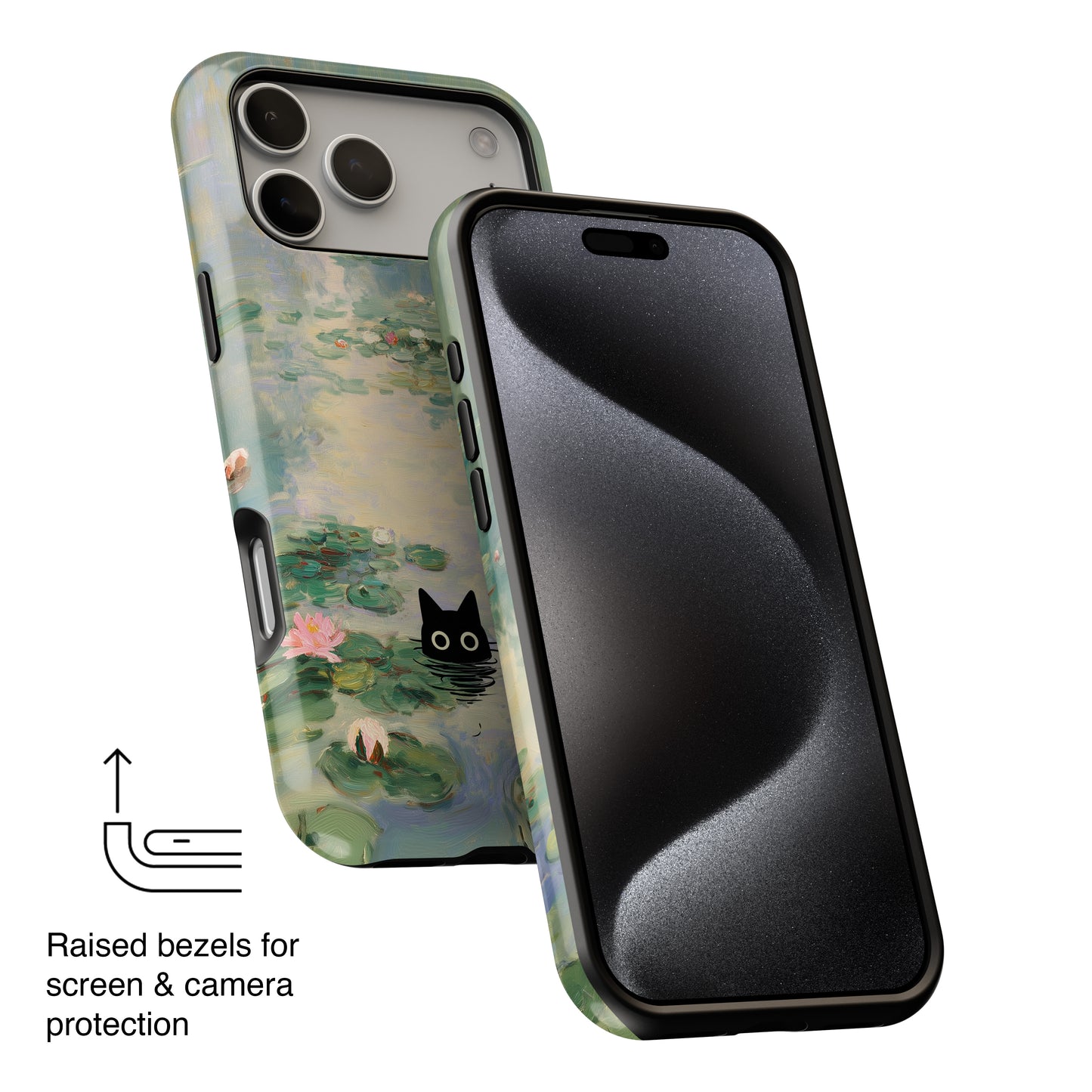 The Water Lily Lurker – Fine Art Parody Design iPhone Case