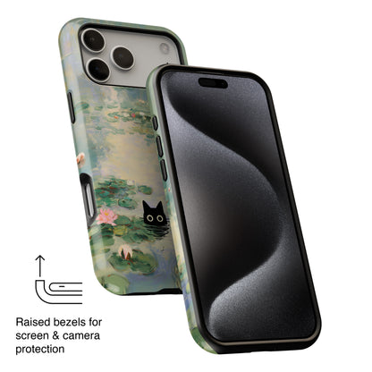 The Water Lily Lurker – Fine Art Parody Design iPhone Case