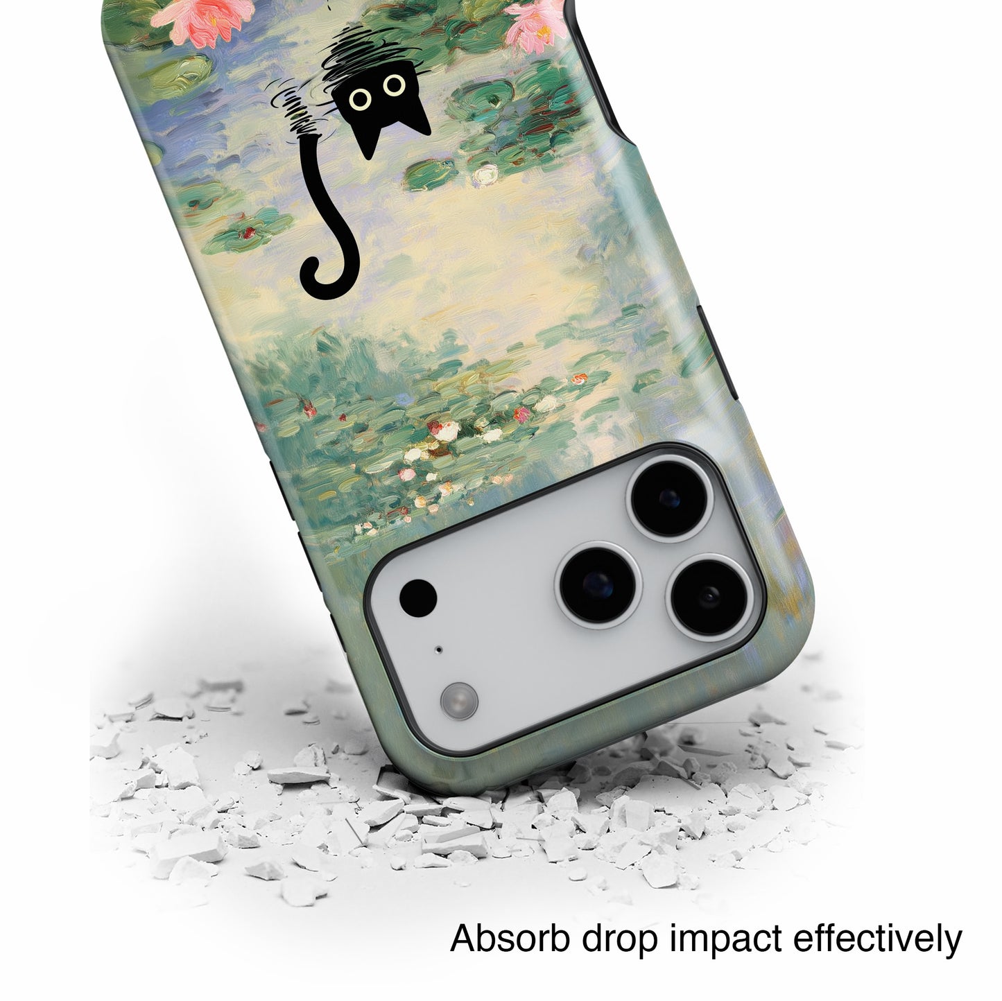 The Water Lily Lurker – Fine Art Parody Design iPhone Case