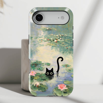 The Water Lily Lurker – Fine Art Parody Design iPhone Case