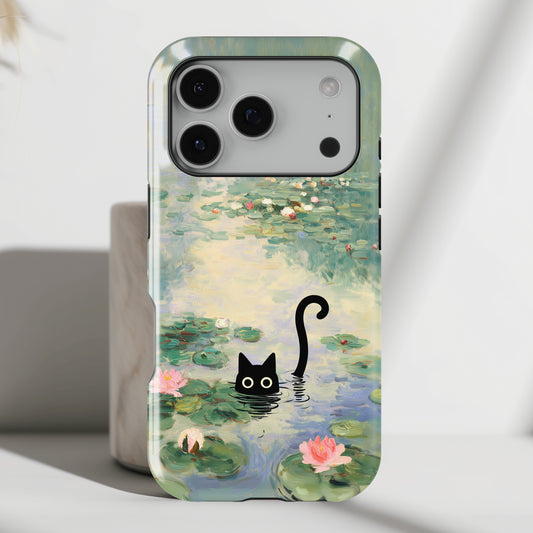 The Water Lily Lurker – Fine Art Parody Design iPhone Case