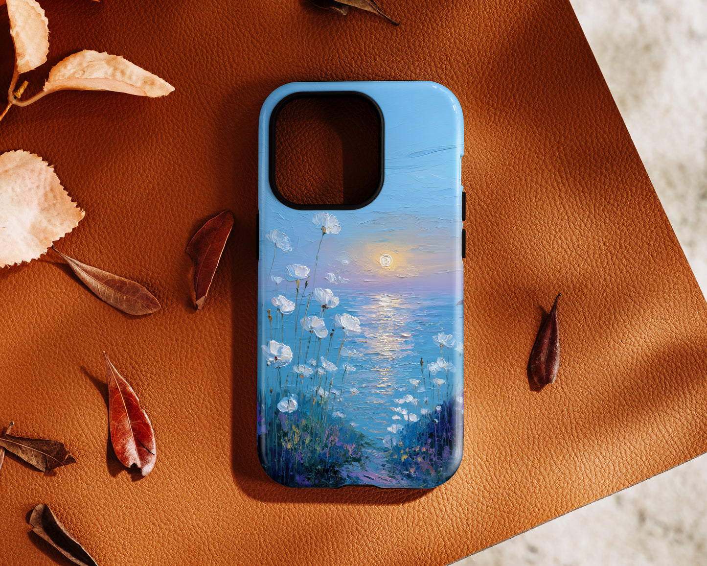 The White Sea Poppies – Coastal Impressionism Design iPhone Case