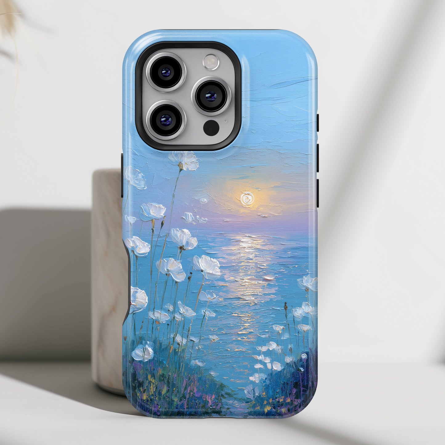 The White Sea Poppies – Coastal Impressionism Design iPhone Case