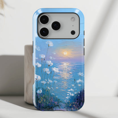 The White Sea Poppies – Coastal Impressionism Design iPhone Case