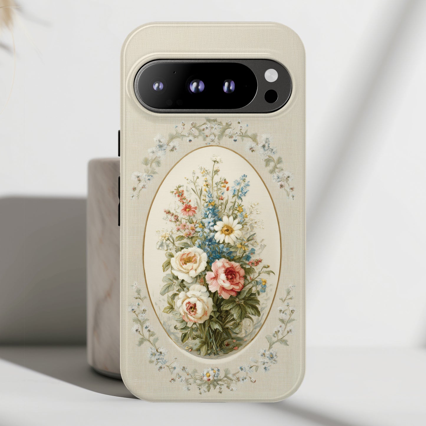 The Classic Rose Cameo – Vintage Floral Design Phone Case for Google Pixel