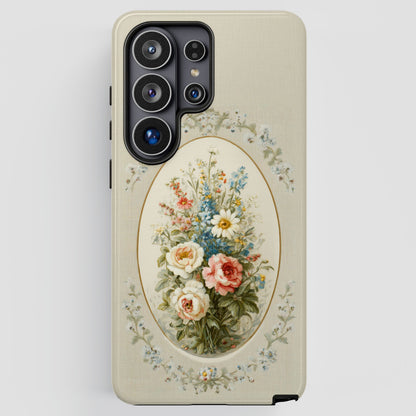 The Classic Rose Cameo – Vintage Floral Design Phone Case for Galaxy S series Phones